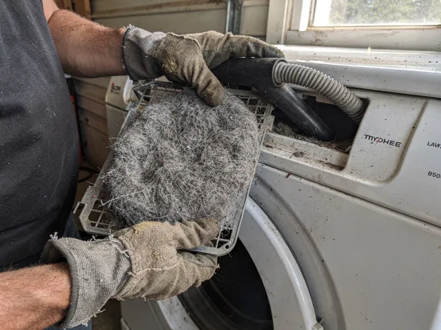 Cleaning Dryer Lint Trap in Macedonia, OH