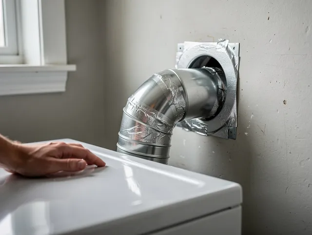 Sagamore Hills Dryer Vent Cleaning expert performing professional dryer vent repair and installation in Sagamore Hills